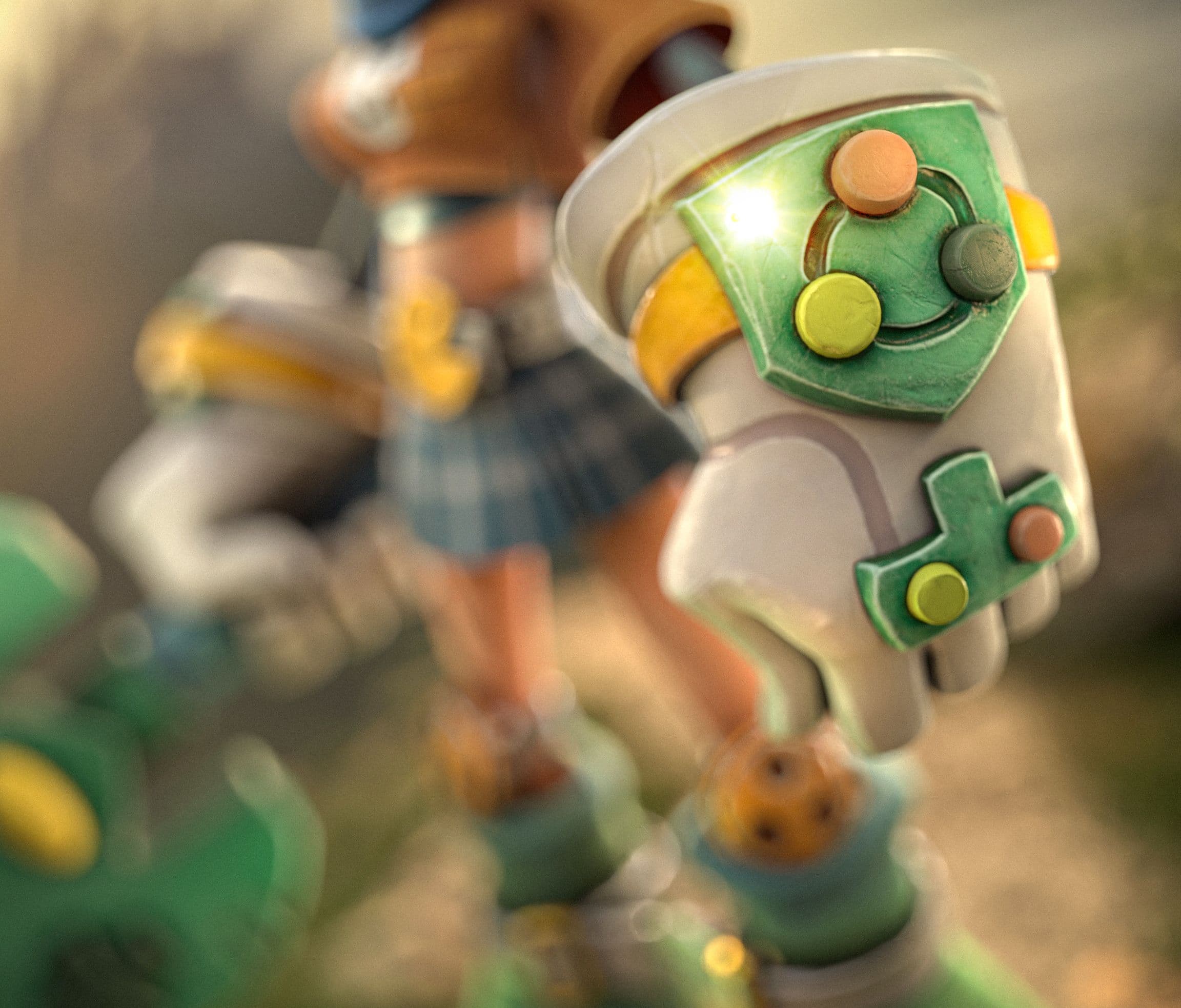 adding different camera angle + depth field