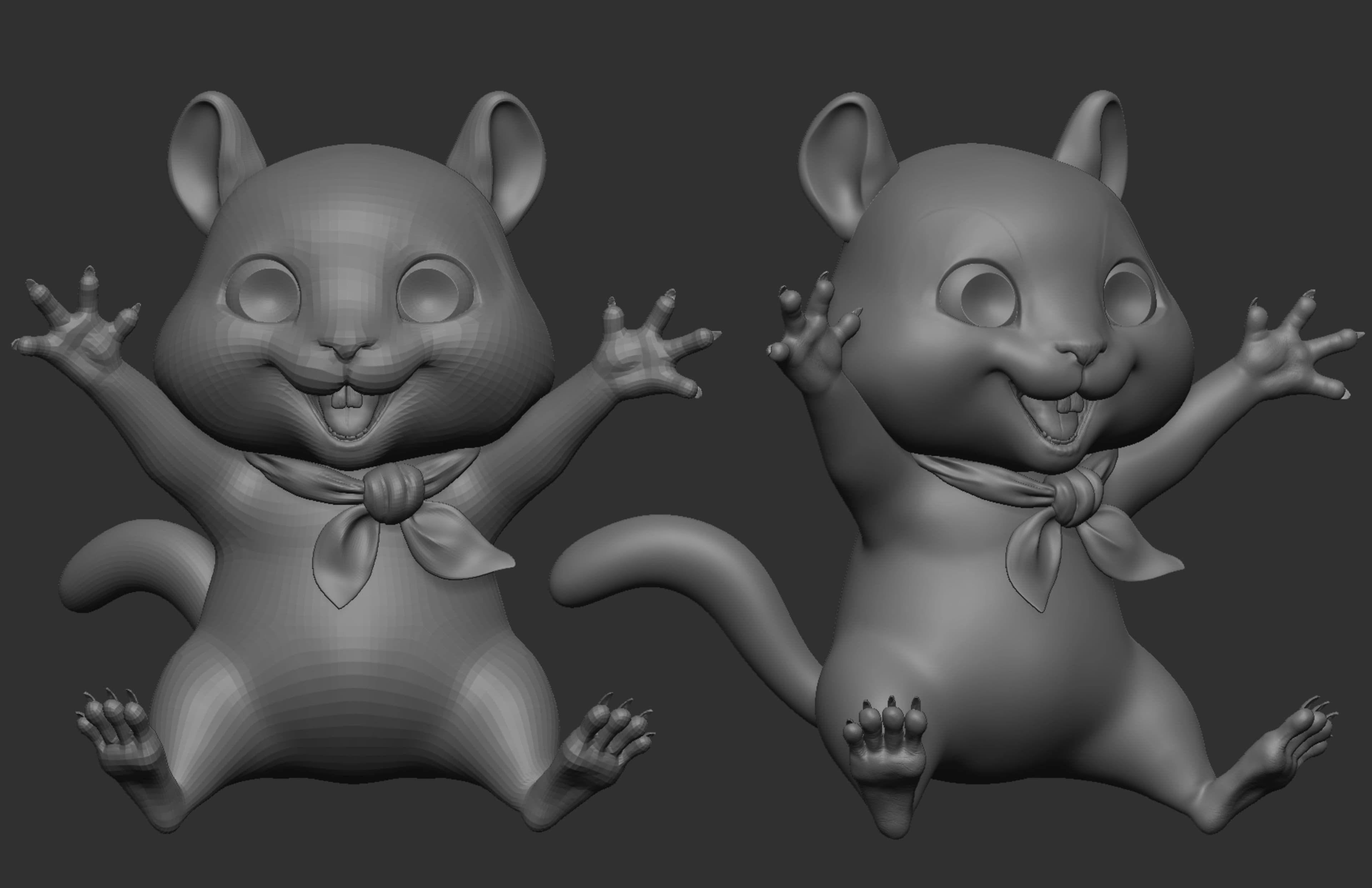 Zbrush - low & high